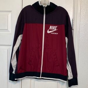Nike Sportswear Jacket in Burgandy and Black